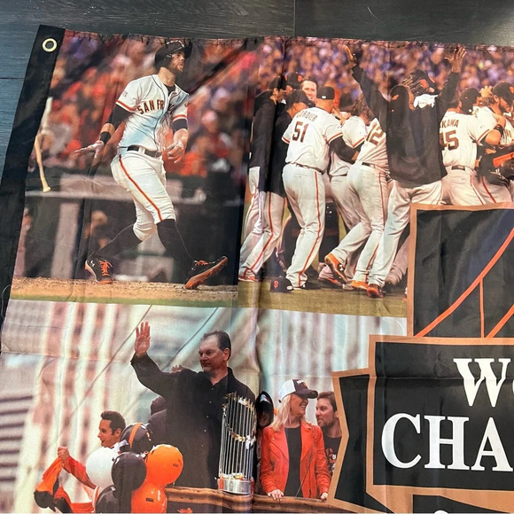 San Francisco Giants MLB 2014 World Series Baseball Team Flag Collectible - Picture 6 of 10